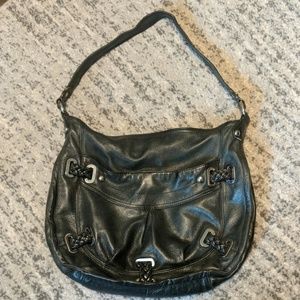 Black leather purse